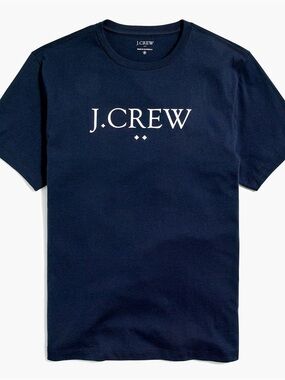 J. Crew Navy Short-Sleeve Logo Tee